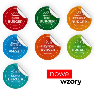 Naklejki do burgerów - 100 szt.