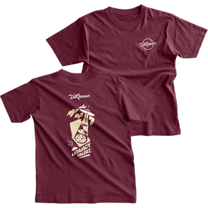 T-SHIRT DAMSKI BORDO "LATAJĄCY TALERZ"