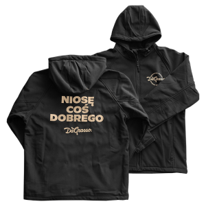 KURTKA DAMSKA SOFTSHELL "NIOSĘ COŚ DOBREGO"