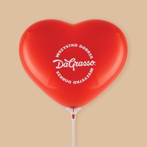 Balon z logo  w kształcie serca- 50 sztuk